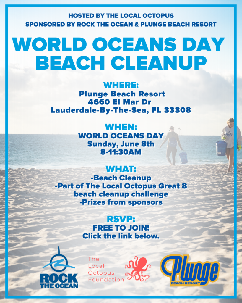 World Oceans Day Cleanup Flyer 6/8/2025